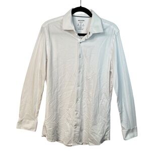 Daniel Hechter White Dress Shirt Slim Fit 32/33 Stretch Mens Breathable Classic